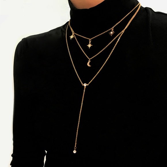 💕 Last one Moon N Star Long Necklaces - Picture 10 of 14